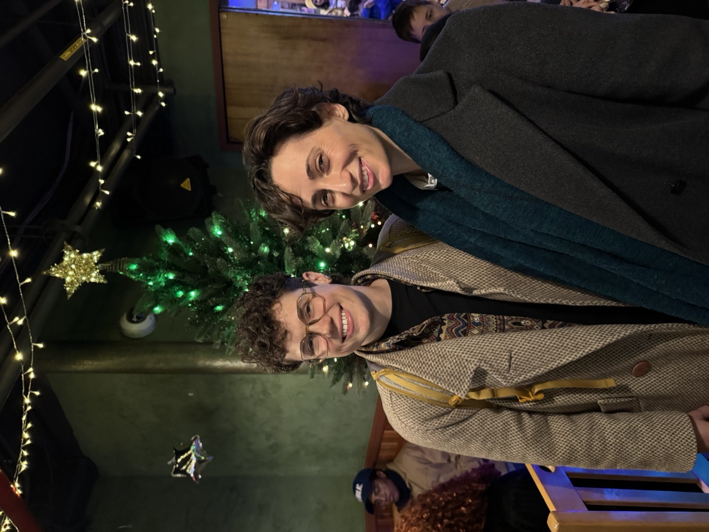 Katie and Anna at a holiday event