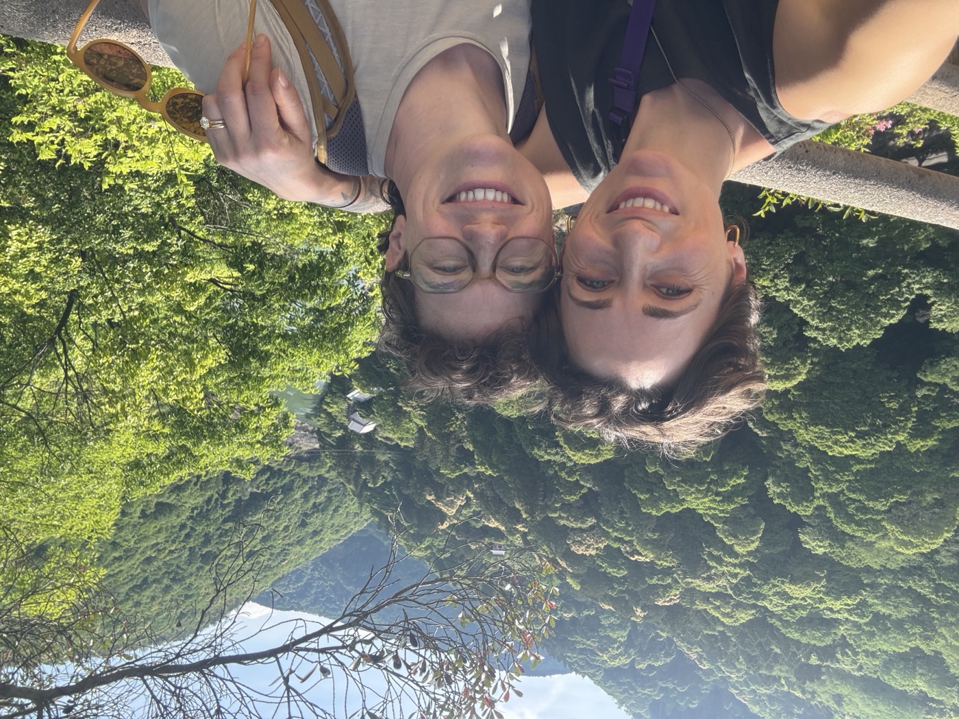 Katie and Anna in the mountains