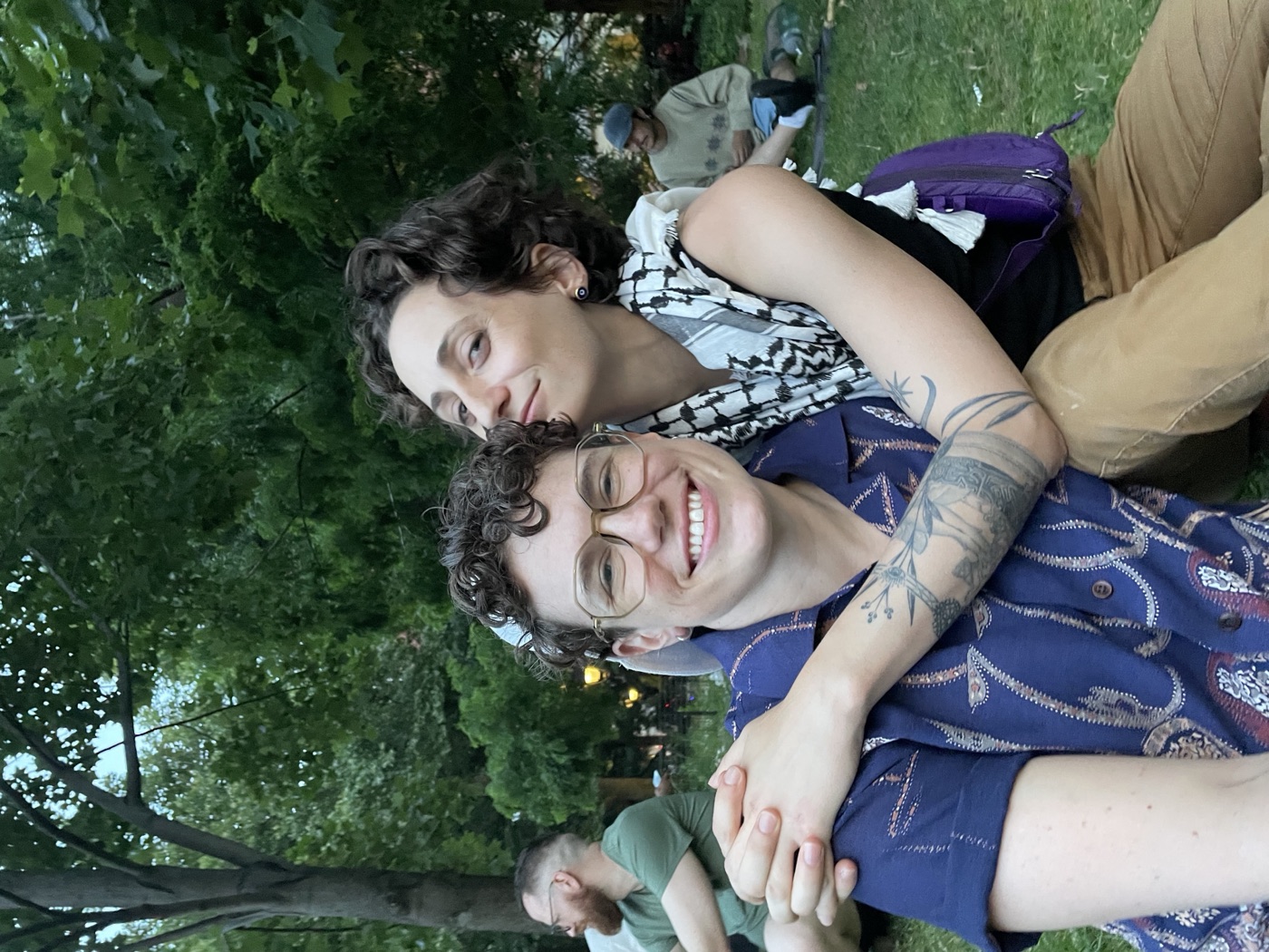 Katie and Anna in the park